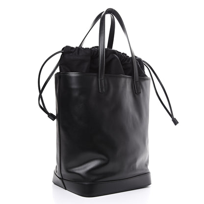 Saint Laurent Calfskin Embossed Monogram Large Teddy Shopping Bag Black 2 of 9