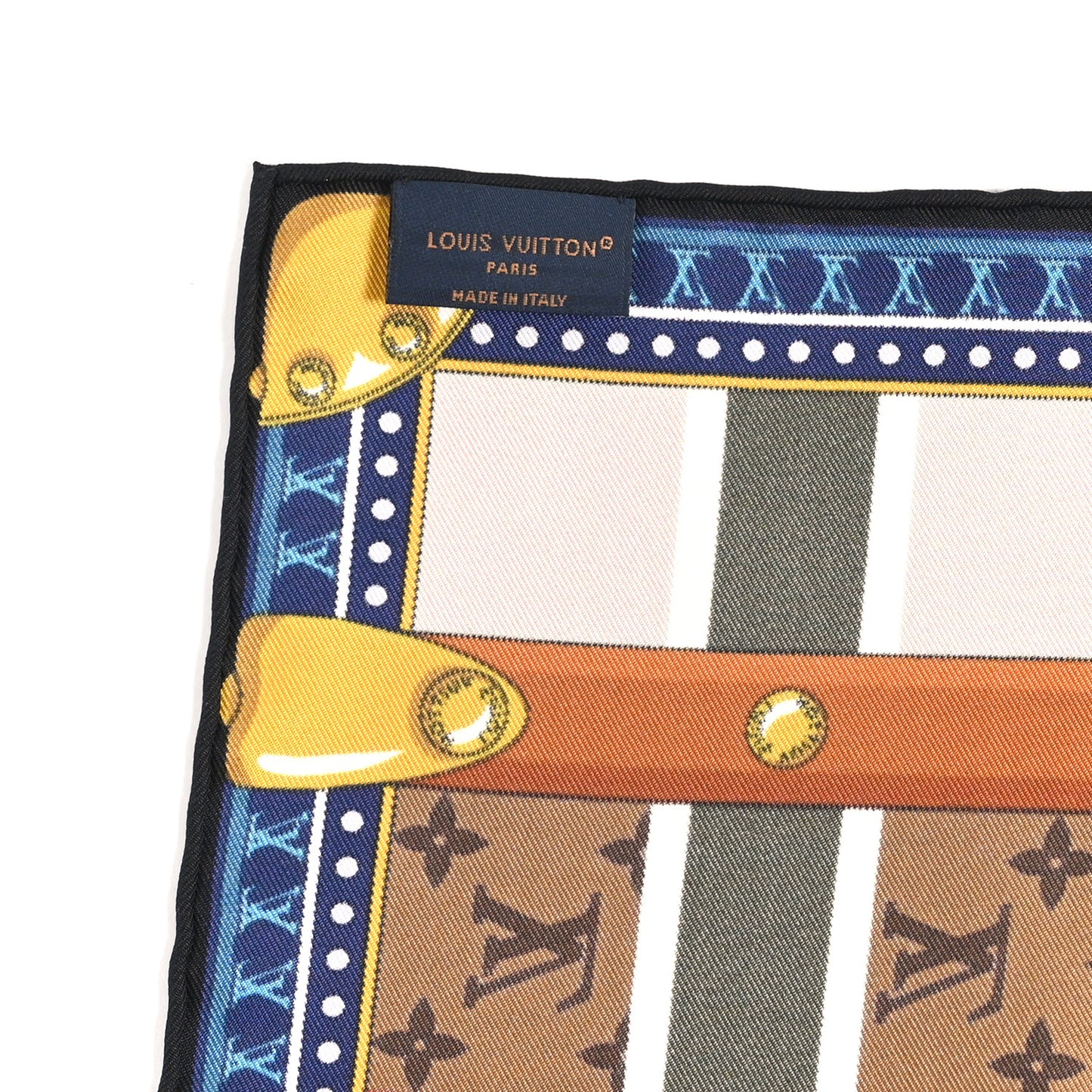 Silk Monogram Trunk In Love Square 45 Scarf Brown