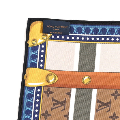 Louis Vuitton Silk Monogram Trunk In Love Square 45 Scarf Brown 3 of 3