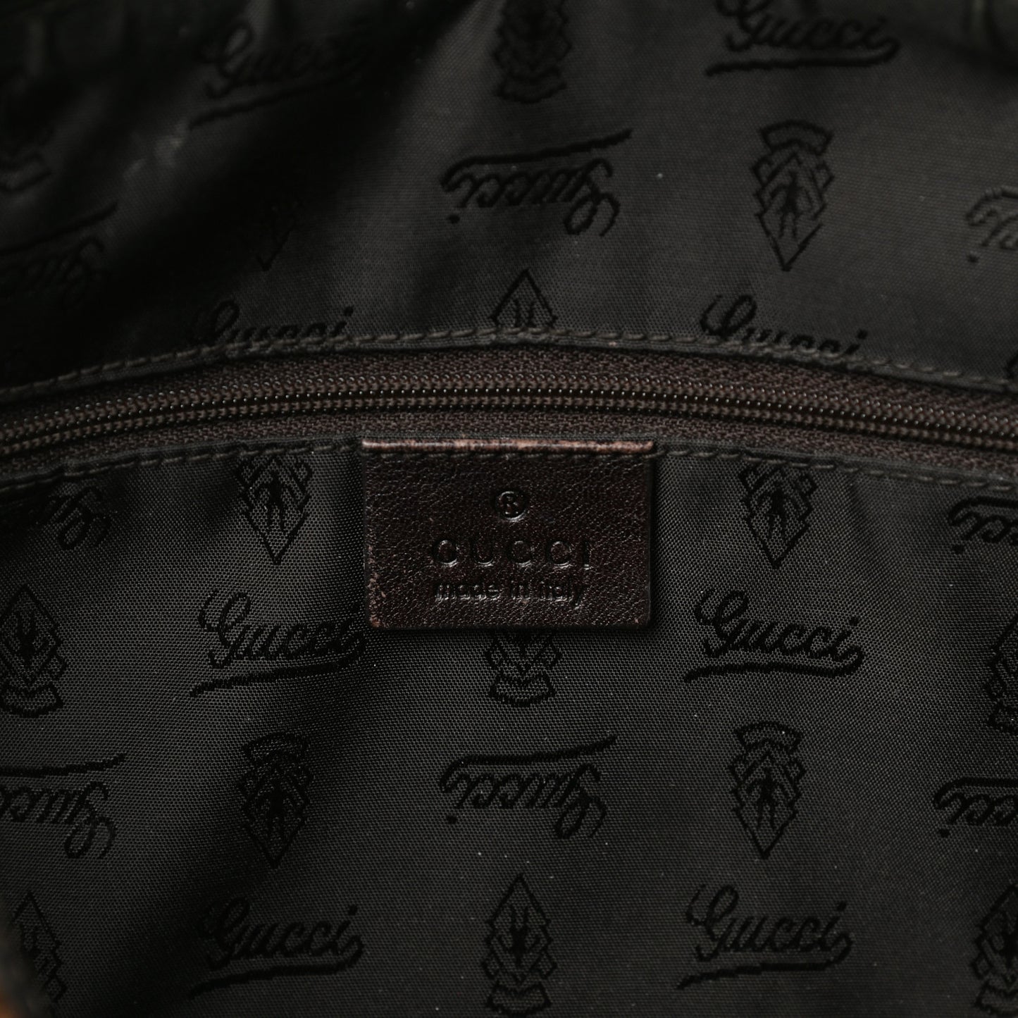 Crystal Monogram Duchessa Boston Bag Brown