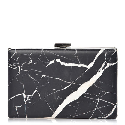 Balenciaga Smooth Calfskin Le Dix Minaudiere Marble Box Clutch Black 1 of 10