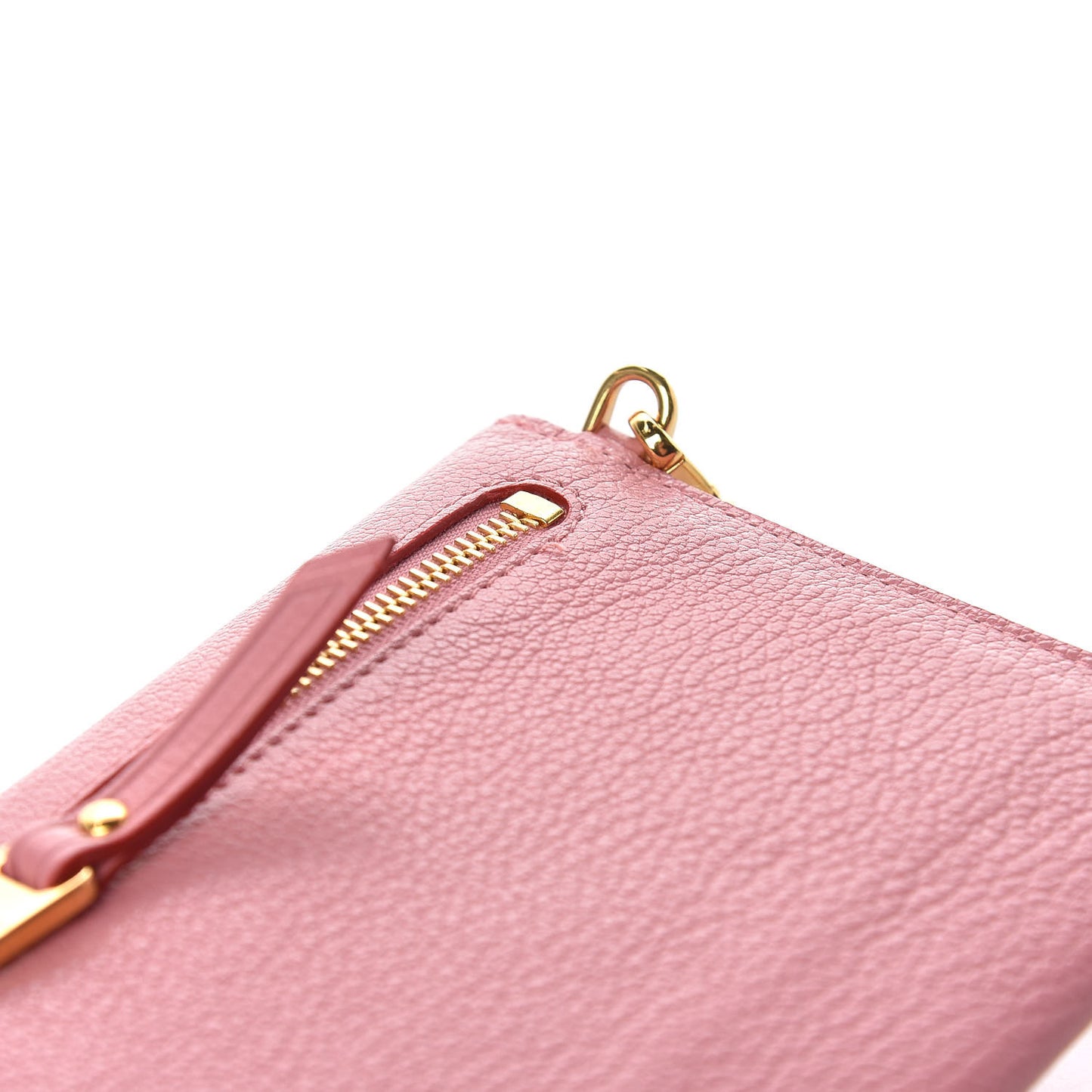 Goatskin Madras Love Wristlet Pouch Orchidea