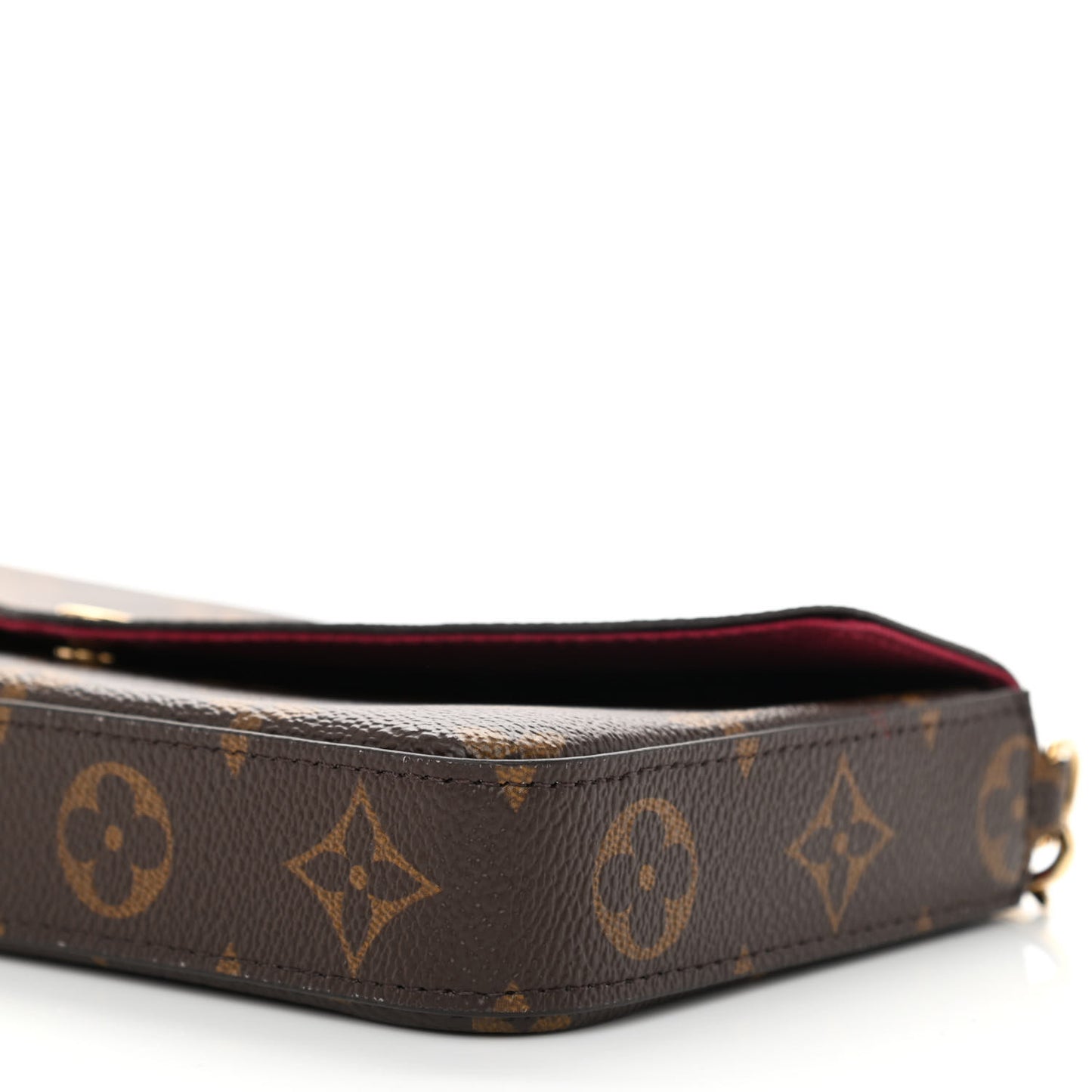 Monogram Pochette Felicie Chain Wallet Fuchsia