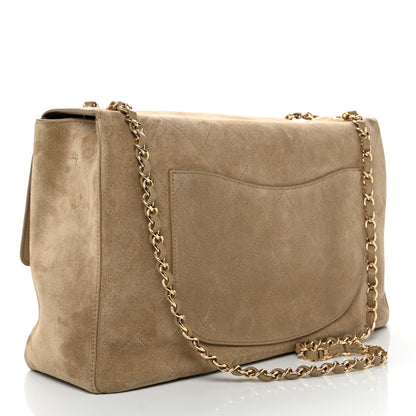 Chanel Suede Calfskin Souplissimo Maxi Flap Dark Beige 3 of 10