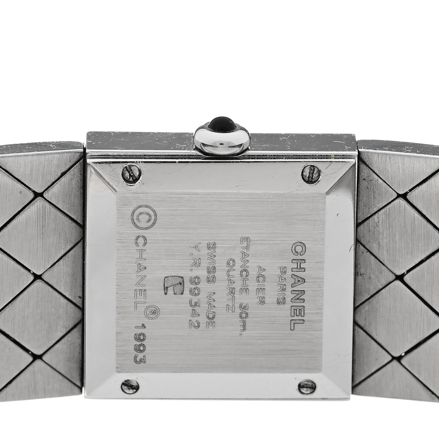 Stainless Steel Diamond 19mm Matelasse Quartz Watch
