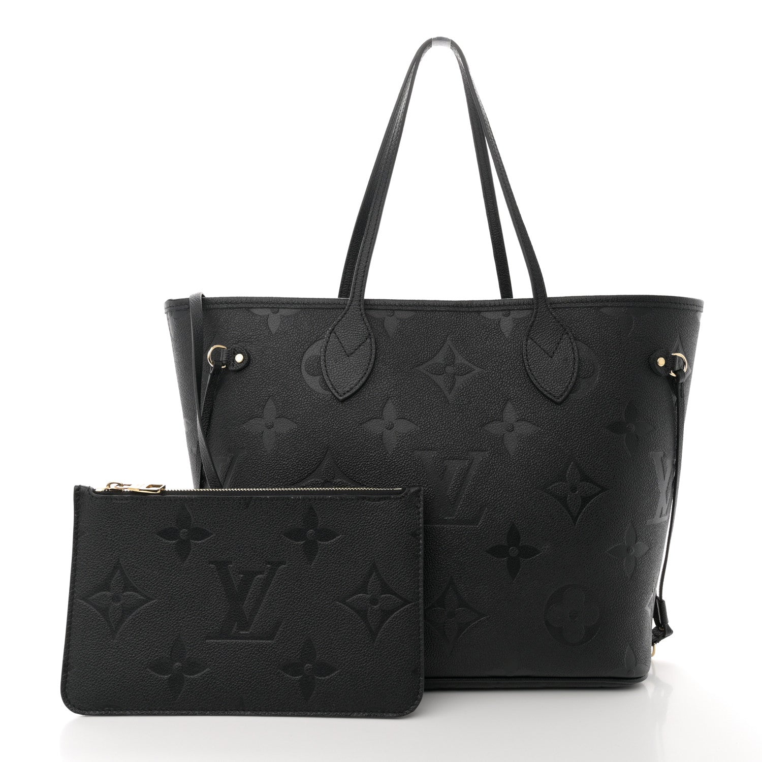 Louis Vuitton Empreinte Monogram Giant Neverfull MM Black 3 of 12