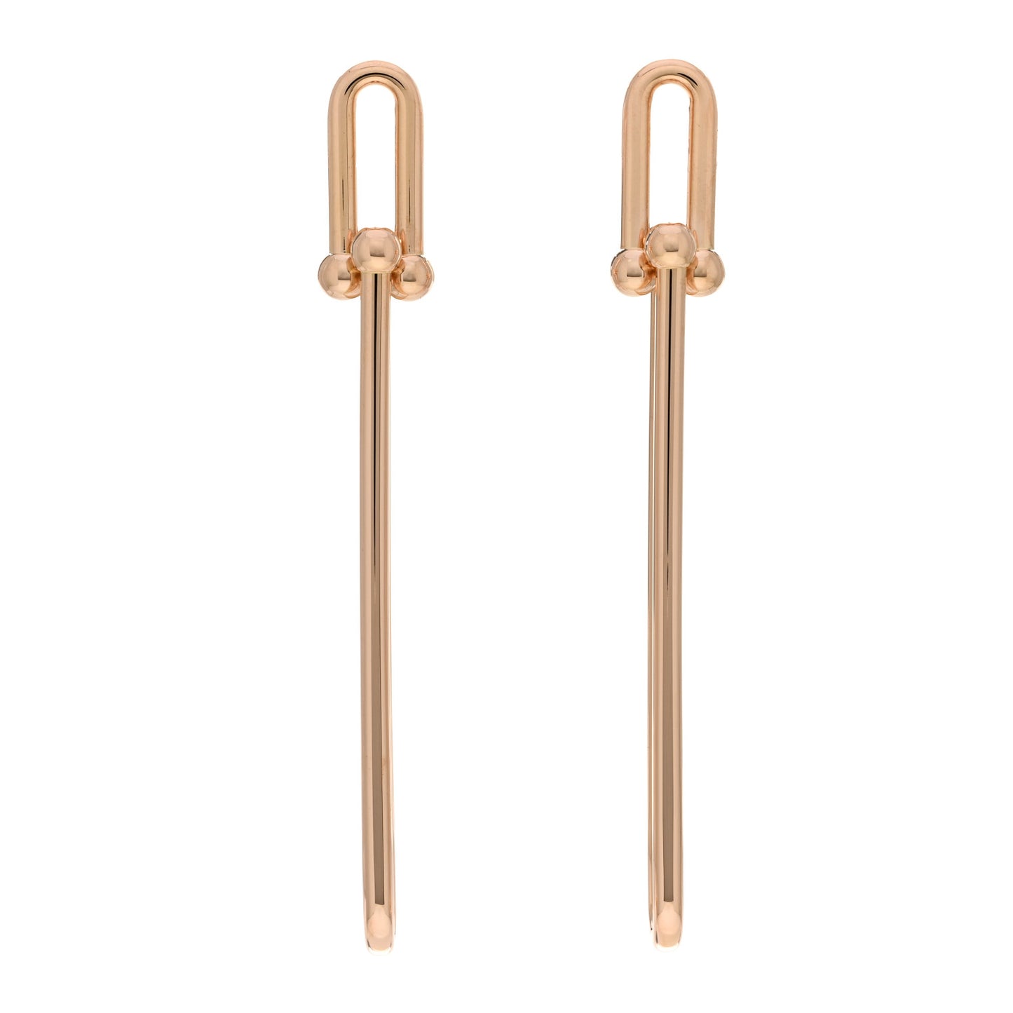 18K Rose Gold HardWear Double Long Link Earrings