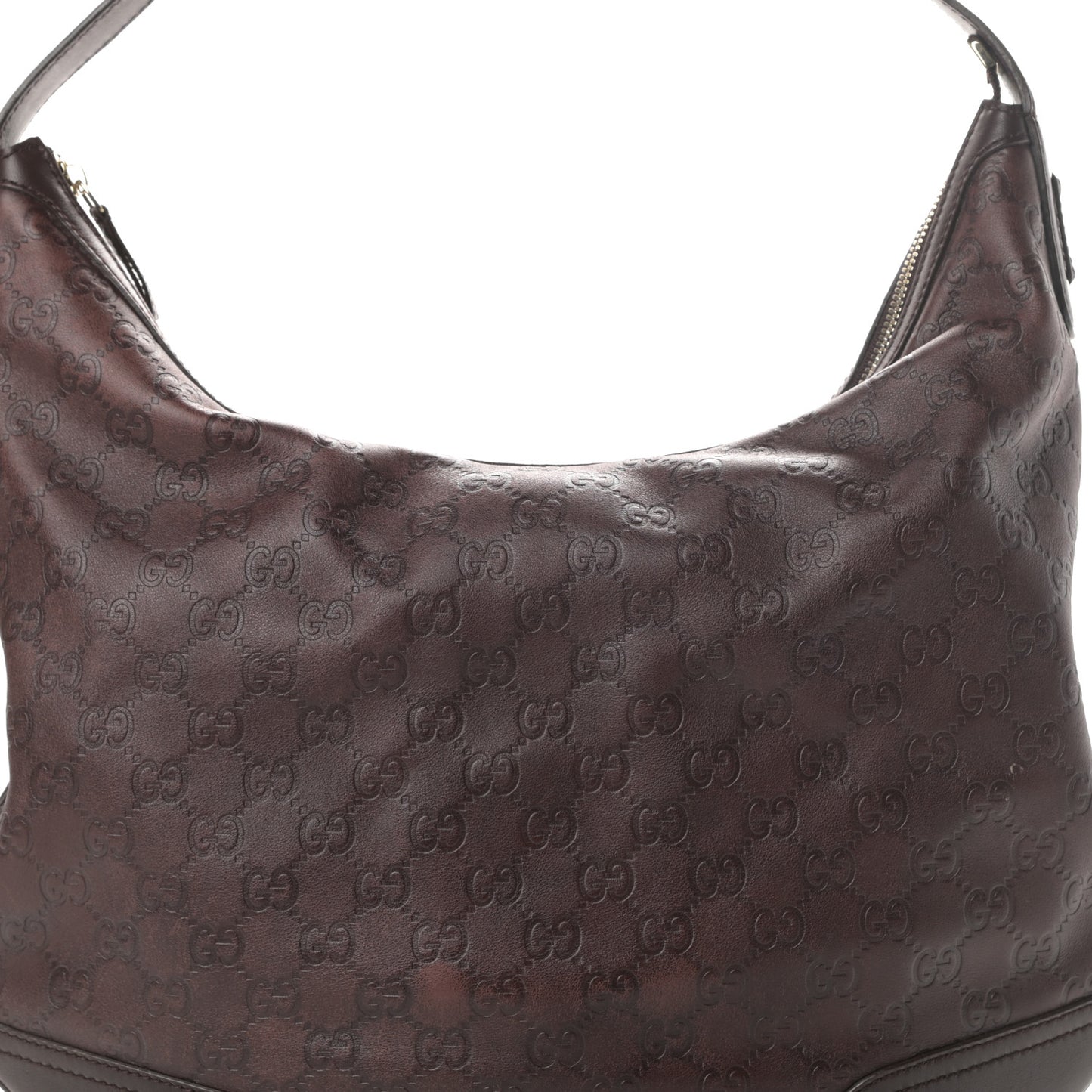 Guccissima Large Princy Hobo Dark Brown