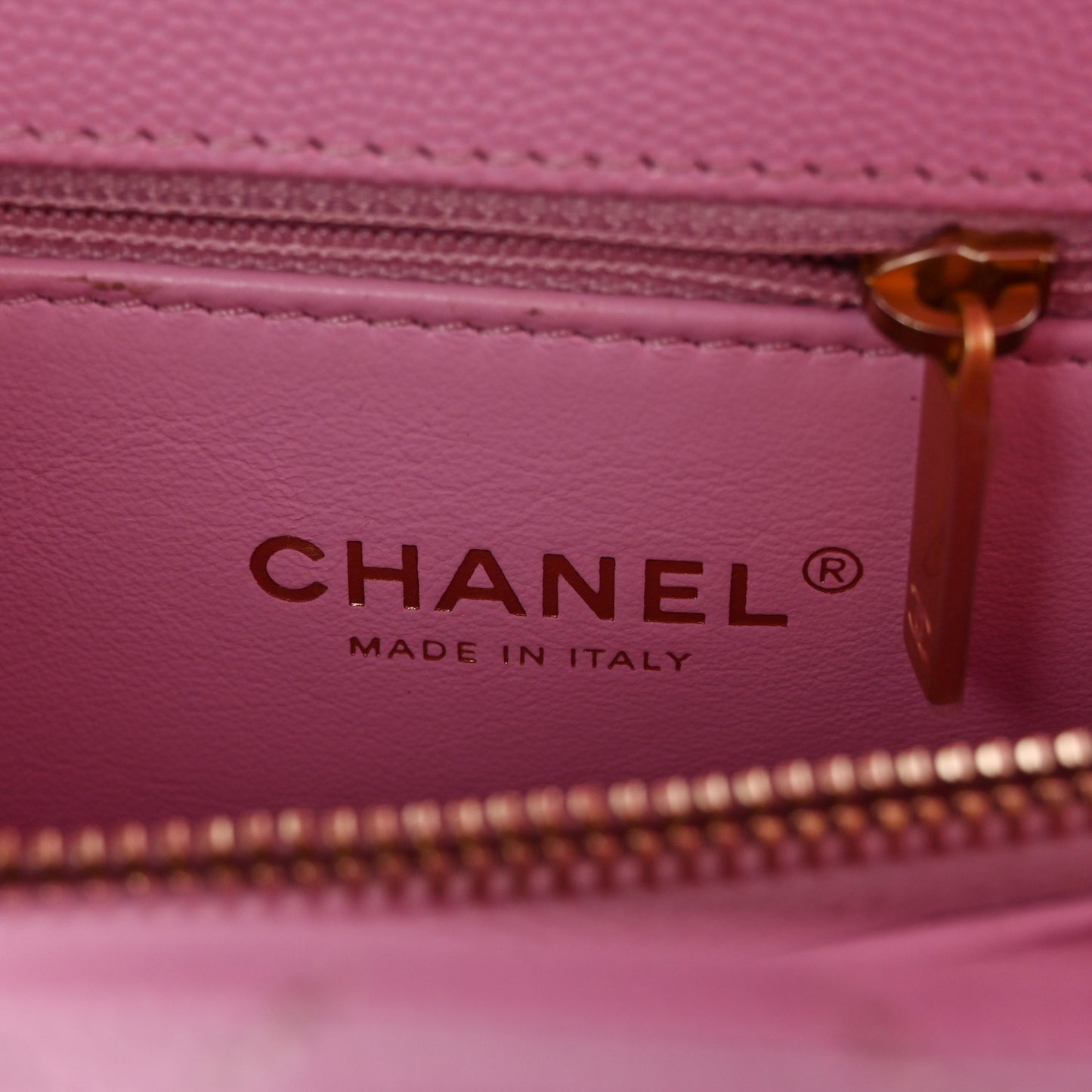 Caviar Quilted Small Coco Chain Handle Flap Lilac