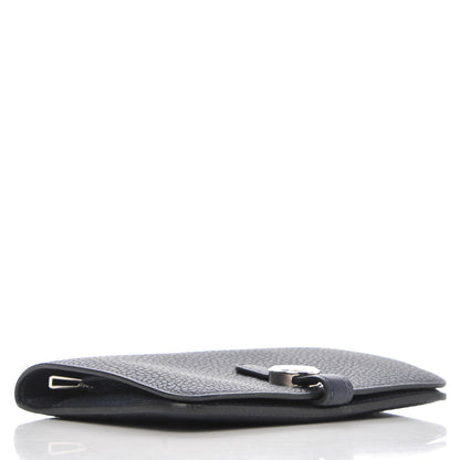 Hermes Togo Dogon Compact Wallet Bleu Nuit 4 of 7
