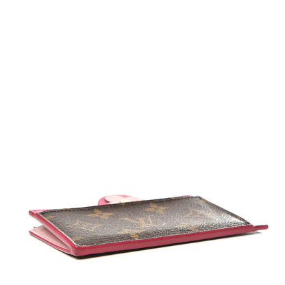 Louis Vuitton Monogram Blooming Flowers Zipped Card Holder Hot Pink Rose Ballerine 4 of 8