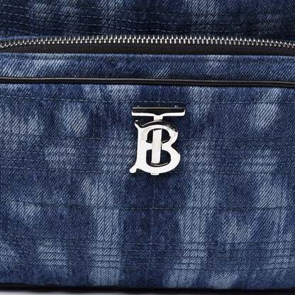 Burberry Denim Quilted Deer Print Backpack Blue 9 of 9