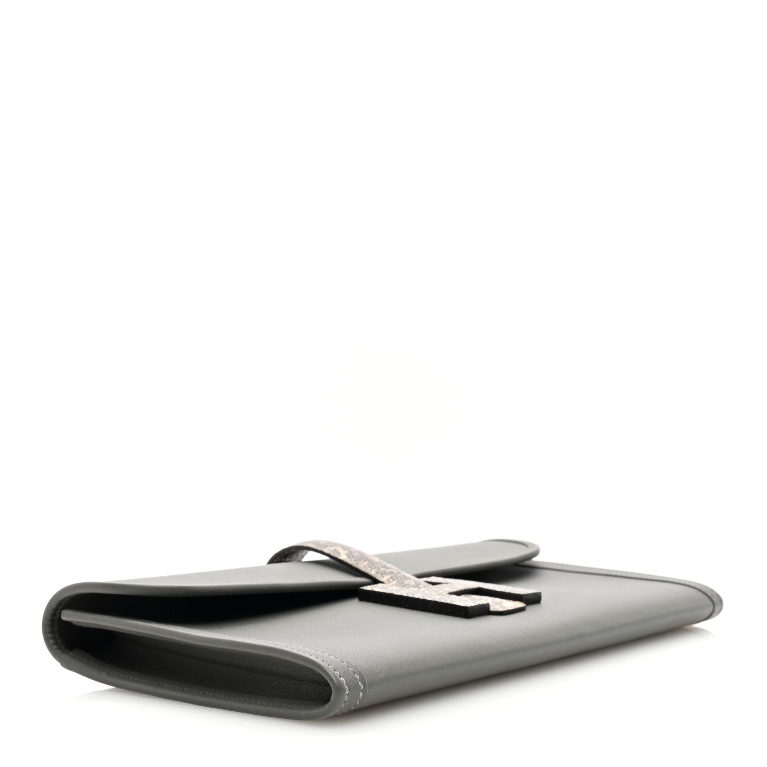 Hermes Swift Lizard Jige Elan Touch 29 Clutch Gris Meyer Ombre 4 of 8