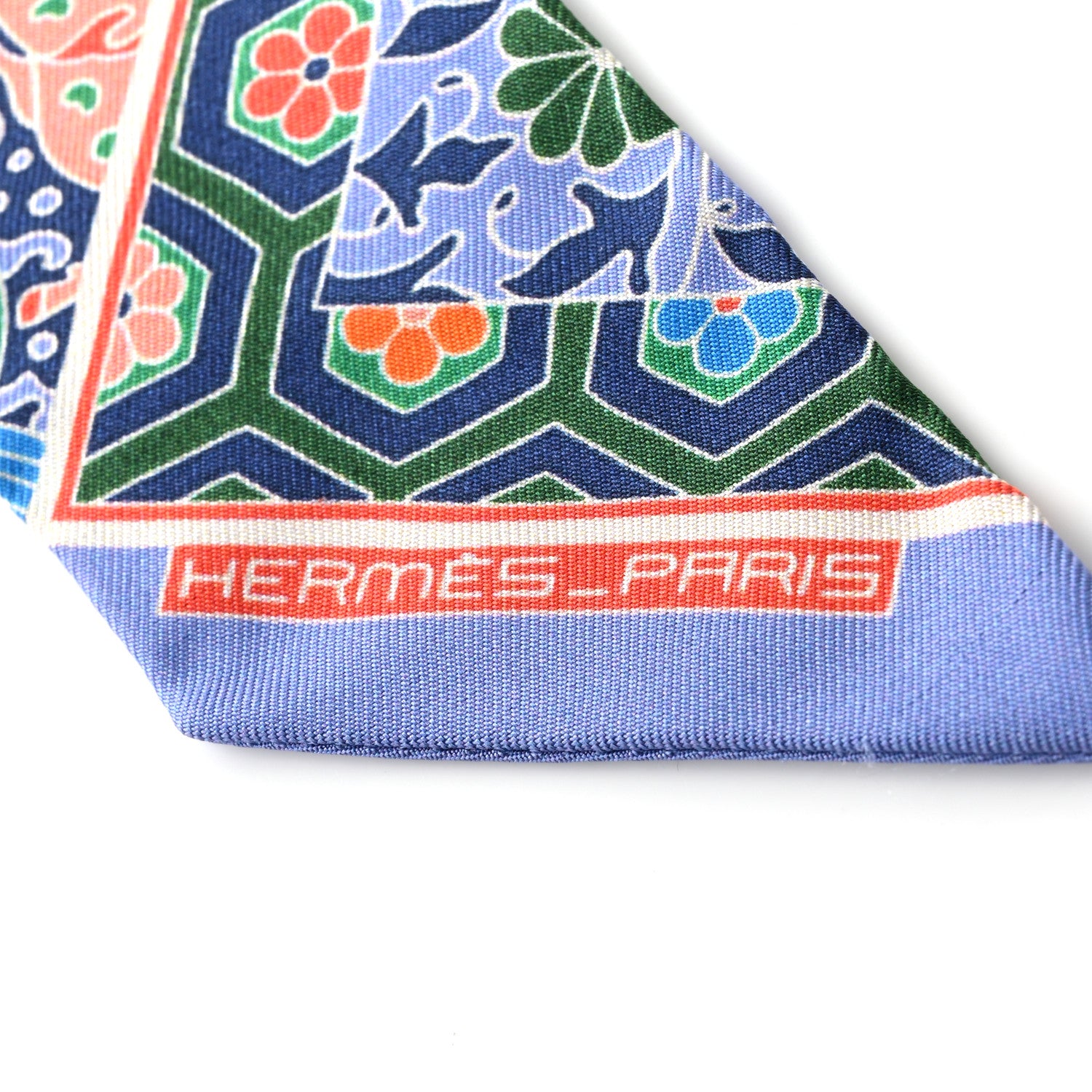 Hermes Silk Collections Imperiales Twilly Lavande Bleu Orange 2 of 4