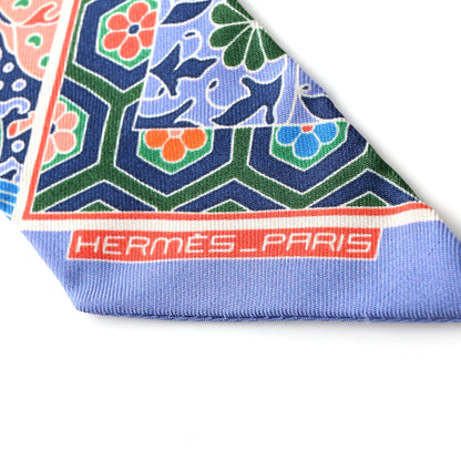 Hermes Silk Collections Imperiales Twilly Lavande Bleu Orange 2 of 4
