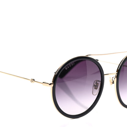 Gucci Metal Round Frame Sunglasses GG0061S Black 7 of 8