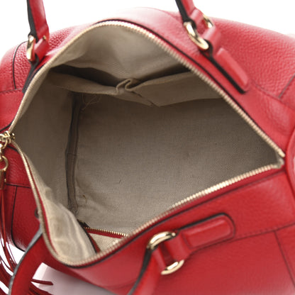 Gucci Pebbled Calfskin Medium Soho Boston Red 5 of 17