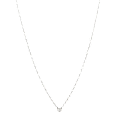 Tiffany Sterling Silver Diamond .07ct Elsa Peretti Diamonds by the Yard Pendant Necklace 1 of 5