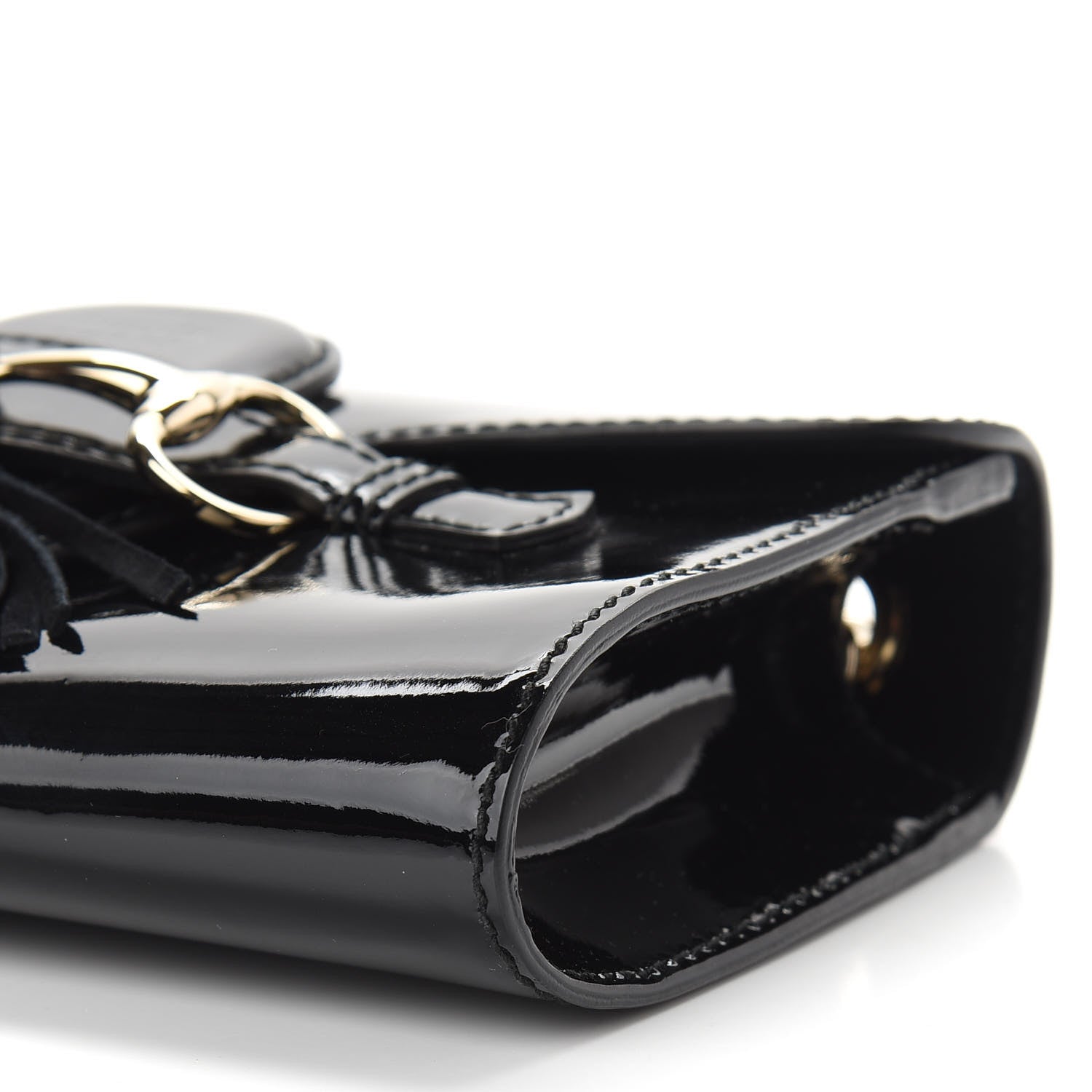 Gucci Patent Small Emily Chain Shoulder Bag Black 9 of 9