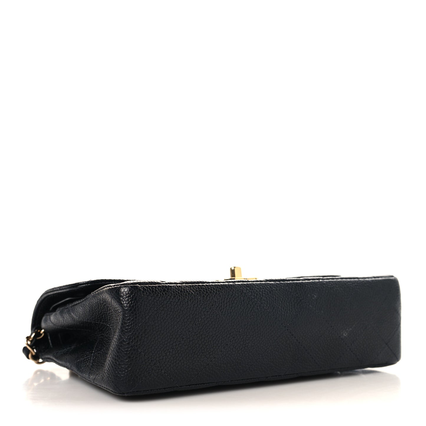 Caviar Quilted Small Double Flap Black