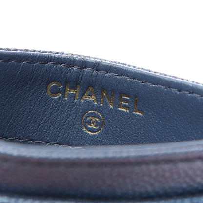 Chanel Iridescent Caviar Quilted Card Holder Dark Blue 6 of 8