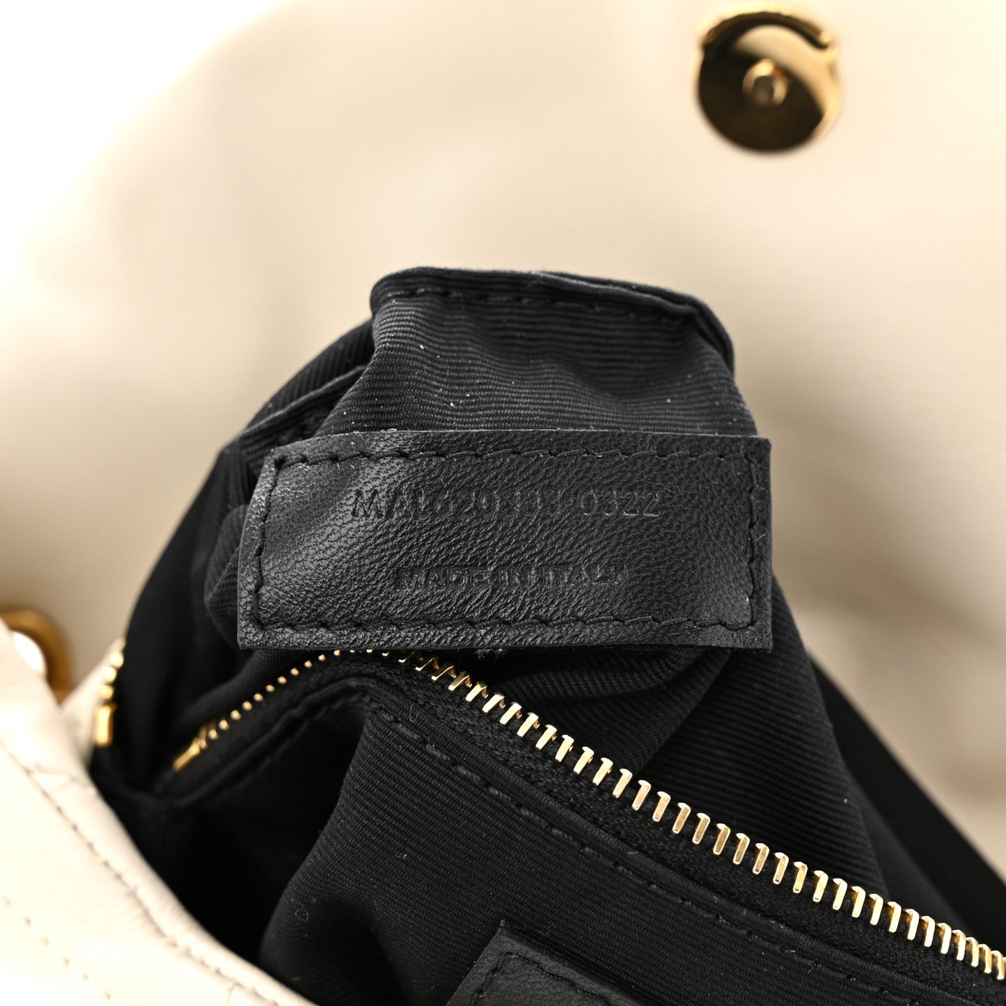 Lambskin Quilted Toy Loulou Puffer Monogram Chain Satchel Crema Soft