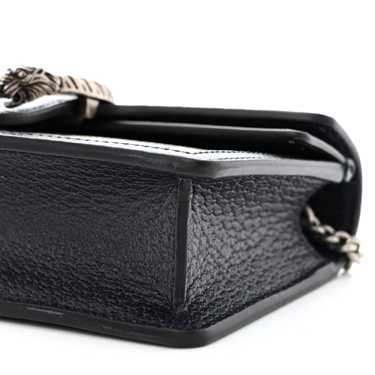 GG Supreme Monogram Textured Dollar Calfskin Super Mini Dionysus Shoulder Bag Beige Blue