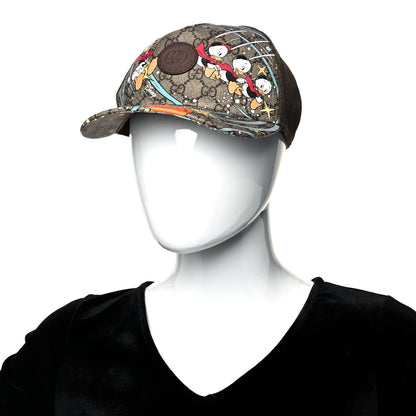 Gucci X DISNEY GG Supreme Monogram Donald Duck Baseball Hat M Beige Multicolor New Acero 2 of 8