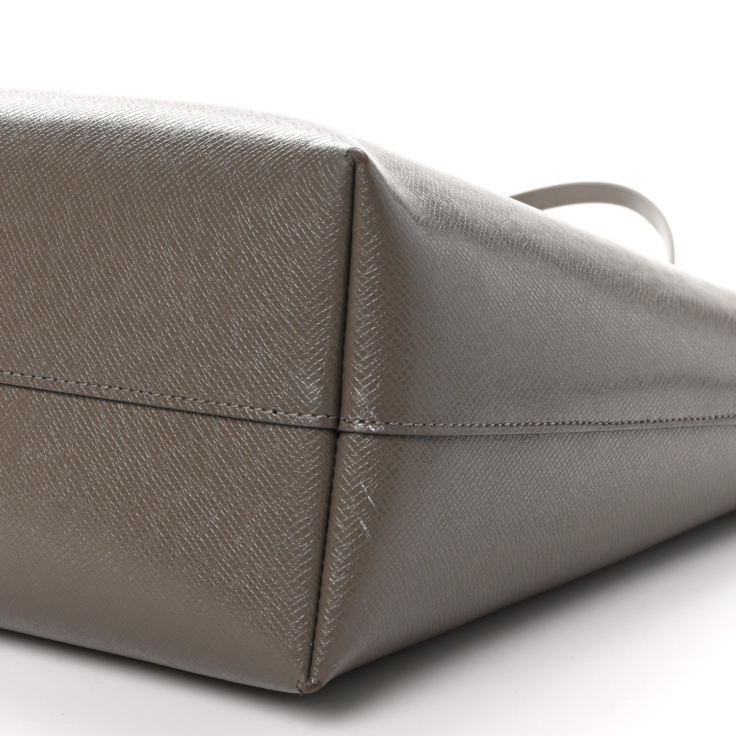 Saint Laurent Grained Calfskin Large Shopping Tote Warm Taupe Black 10 of 10