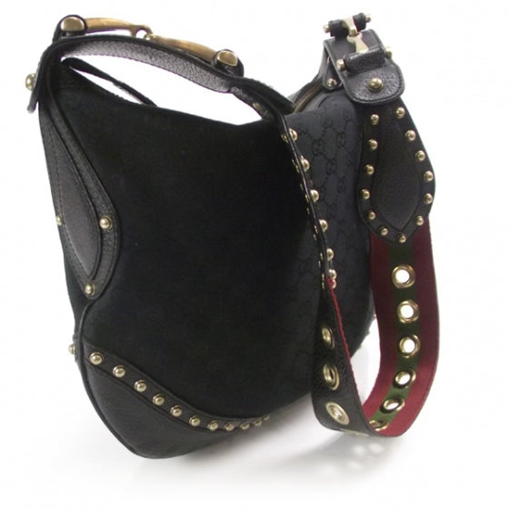 Monogram Borchie Monogram Studded Hobo Black