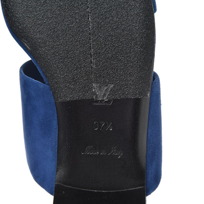 Louis Vuitton Suede Bayfront Mule 37.5 Blue 7 of 13