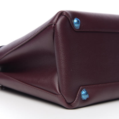 Burberry Derby Calfskin House Check Medium Banner Tote Burgundy 7 of 9