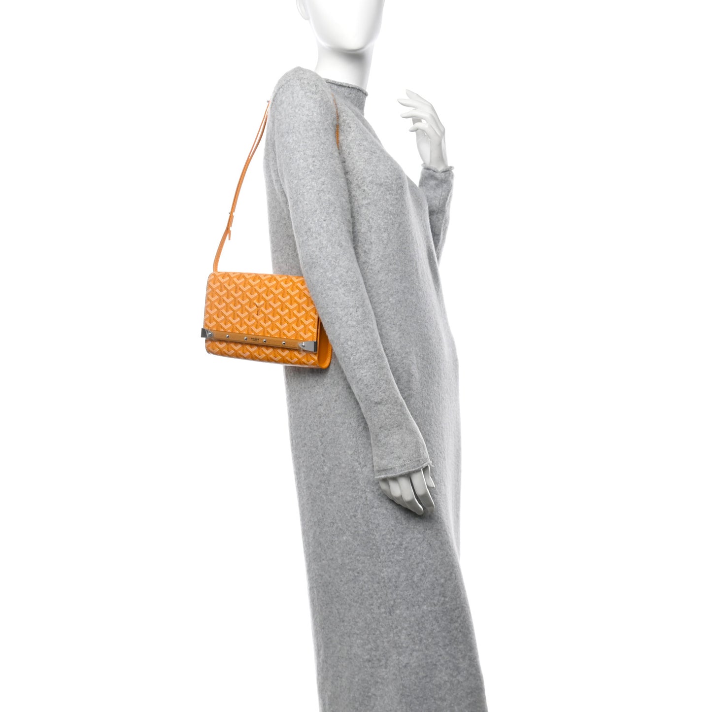 Goyardine Monte Carlo Bois Clutch With Strap Yellow