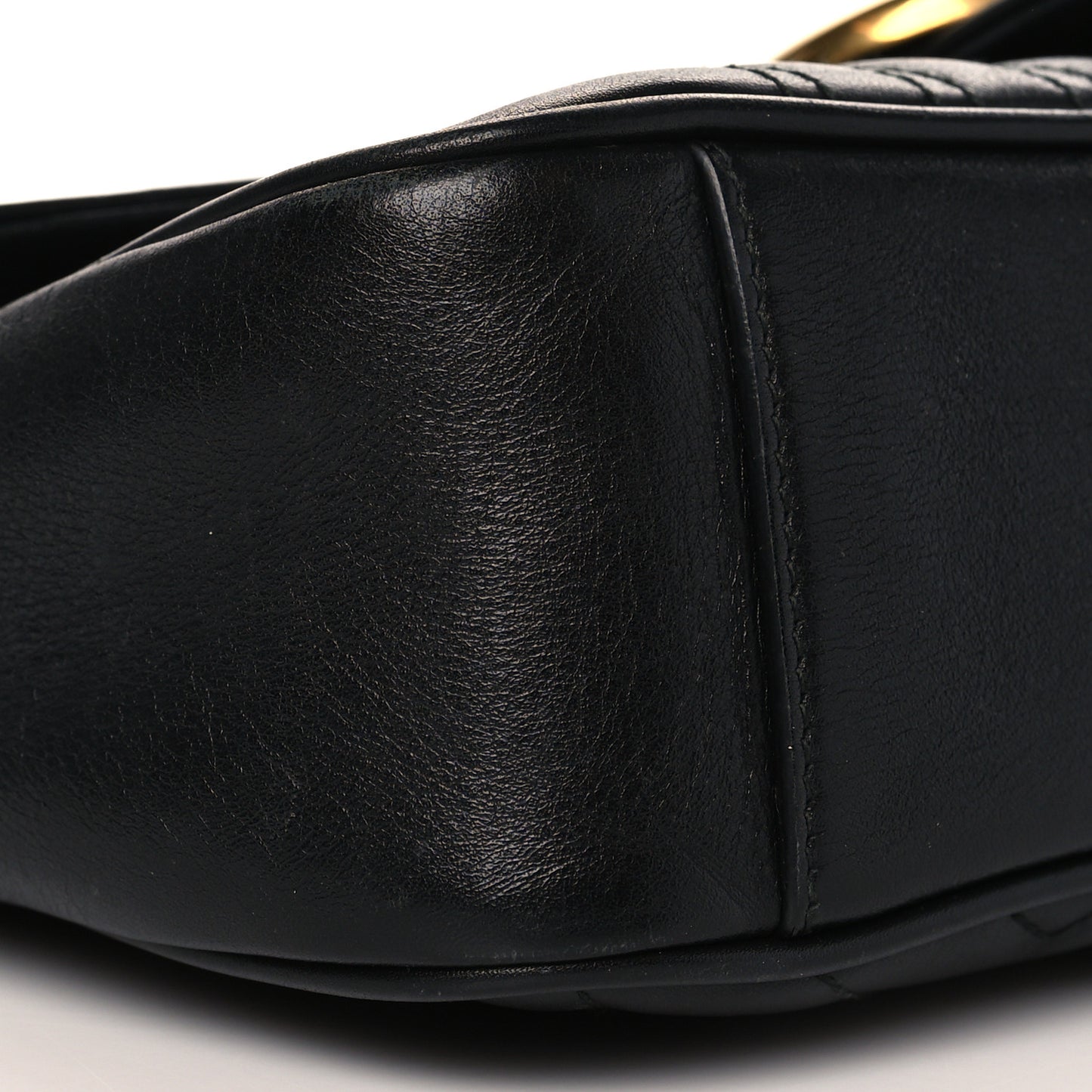 Calfskin Matelasse Small GG Marmont Shoulder Bag Black