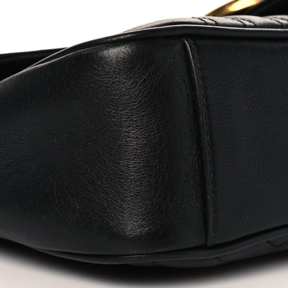 Gucci Calfskin Matelasse Small GG Marmont Shoulder Bag Black 8 of 10