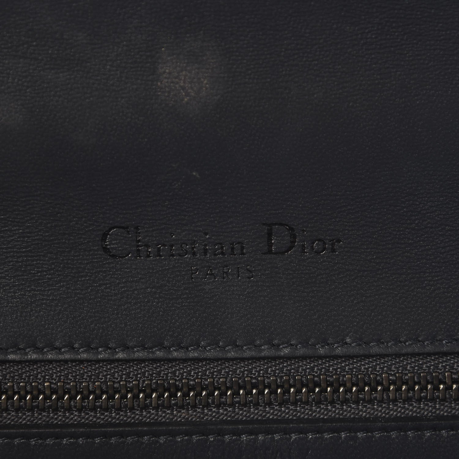 Christian Dior Metallic Patent Micro-Cannage Medium Diorama Flap Bag Graphite 6 of 8