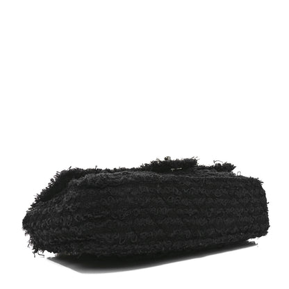 Chanel Tweed Quilted Medium Single Flap Black 4 of 10