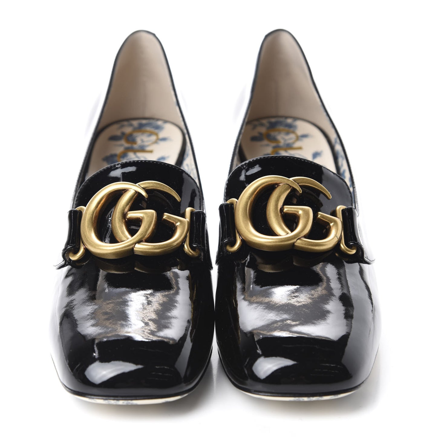 Vernice GG Victoire 55mm Loafer Pumps 40 Black