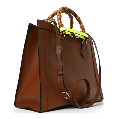 Gucci Wonka Grain Calfskin Medium Diana Tote Bag Cuir Yellow Fluo 3 of 10