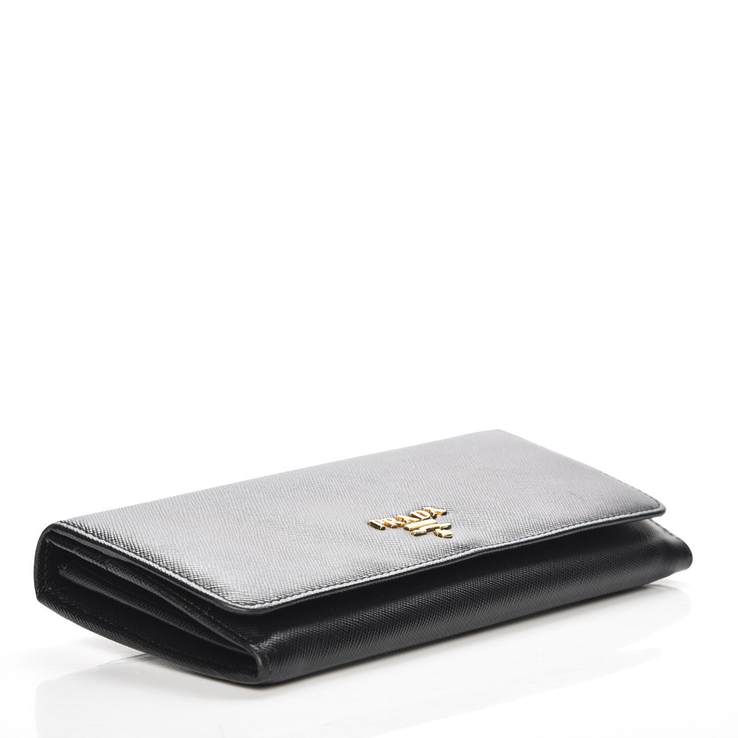 Prada Saffiano Metal Continental Flap Wallet Nero Black 4 of 7