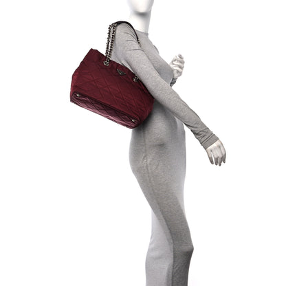Prada Nylon Tessuto Impuntu Quilted Tote Granato 2 of 11
