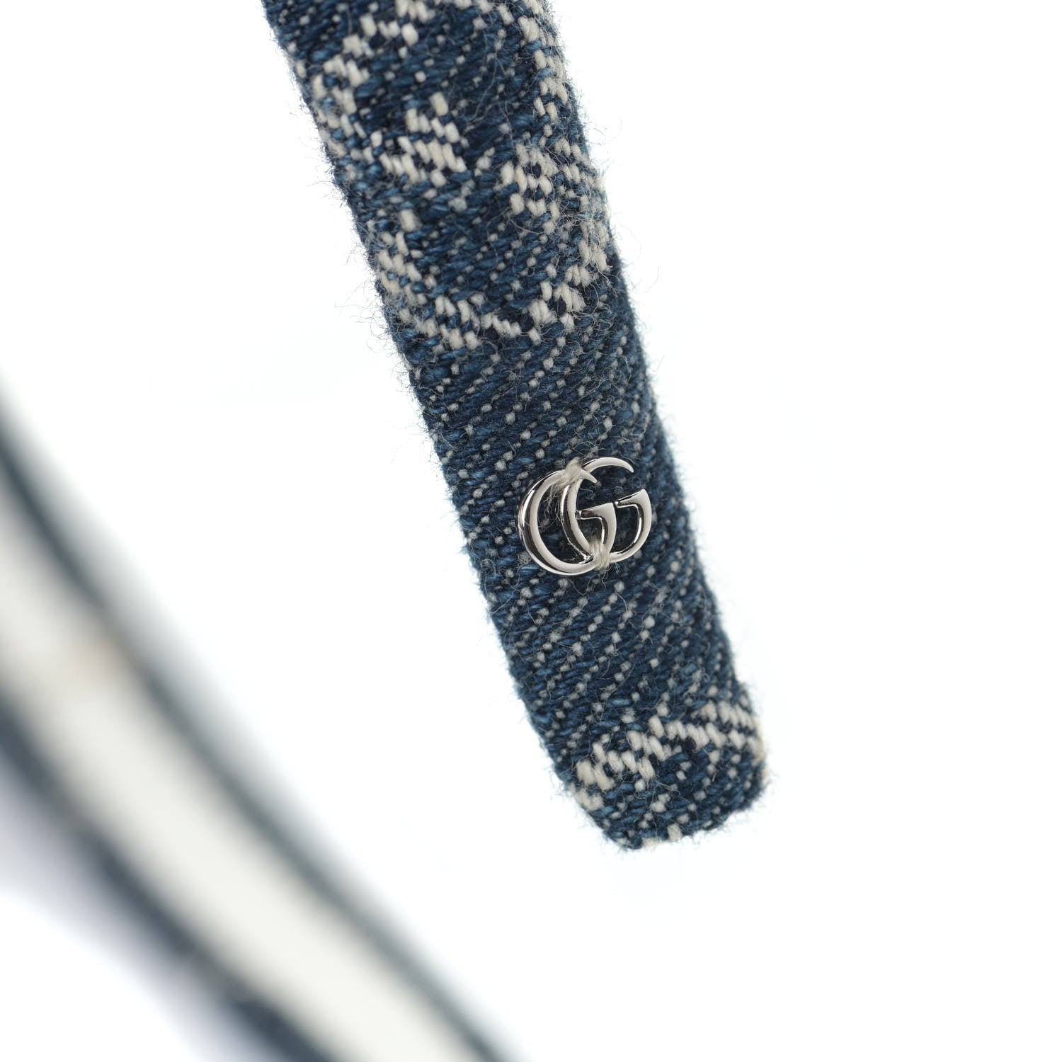 Gucci Denim Monogram Headband 6 of 7