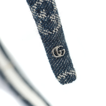 Gucci Denim Monogram Headband 6 of 7