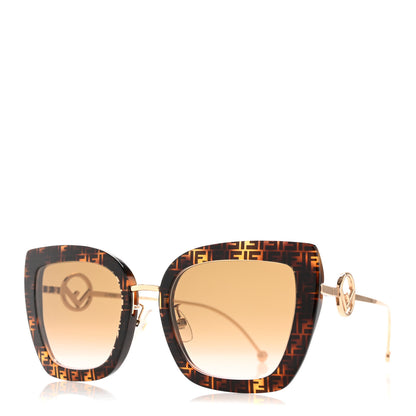 Fendi Acetate Metal F is Fendi FF Square Cat Eye Sunglasses FF 0424/F/S Havana 1 of 7