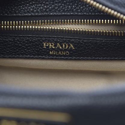 Prada Vitello Daino Satchel Black 6 of 15