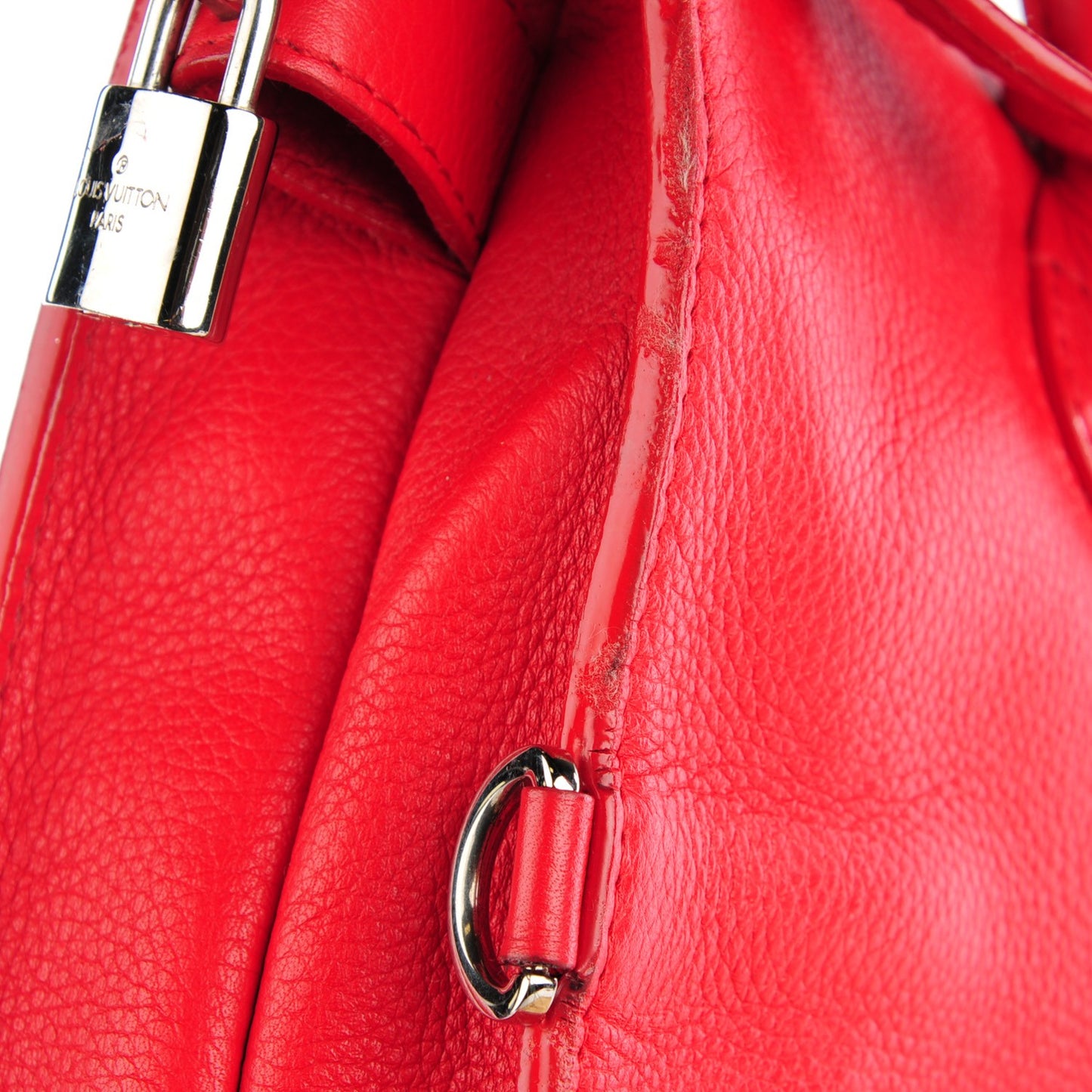 Calfskin Mobil Tote Carmine