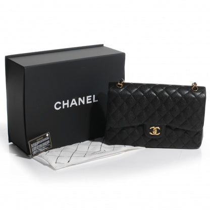 Chanel Caviar Quilted Jumbo Double Flap Black 5 of 8