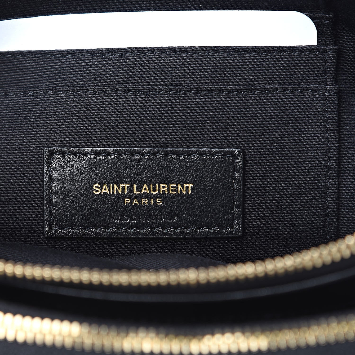 Saint Laurent Grained Lambskin Quilted Mini Becky Double Zip Bag Black 7 of 11