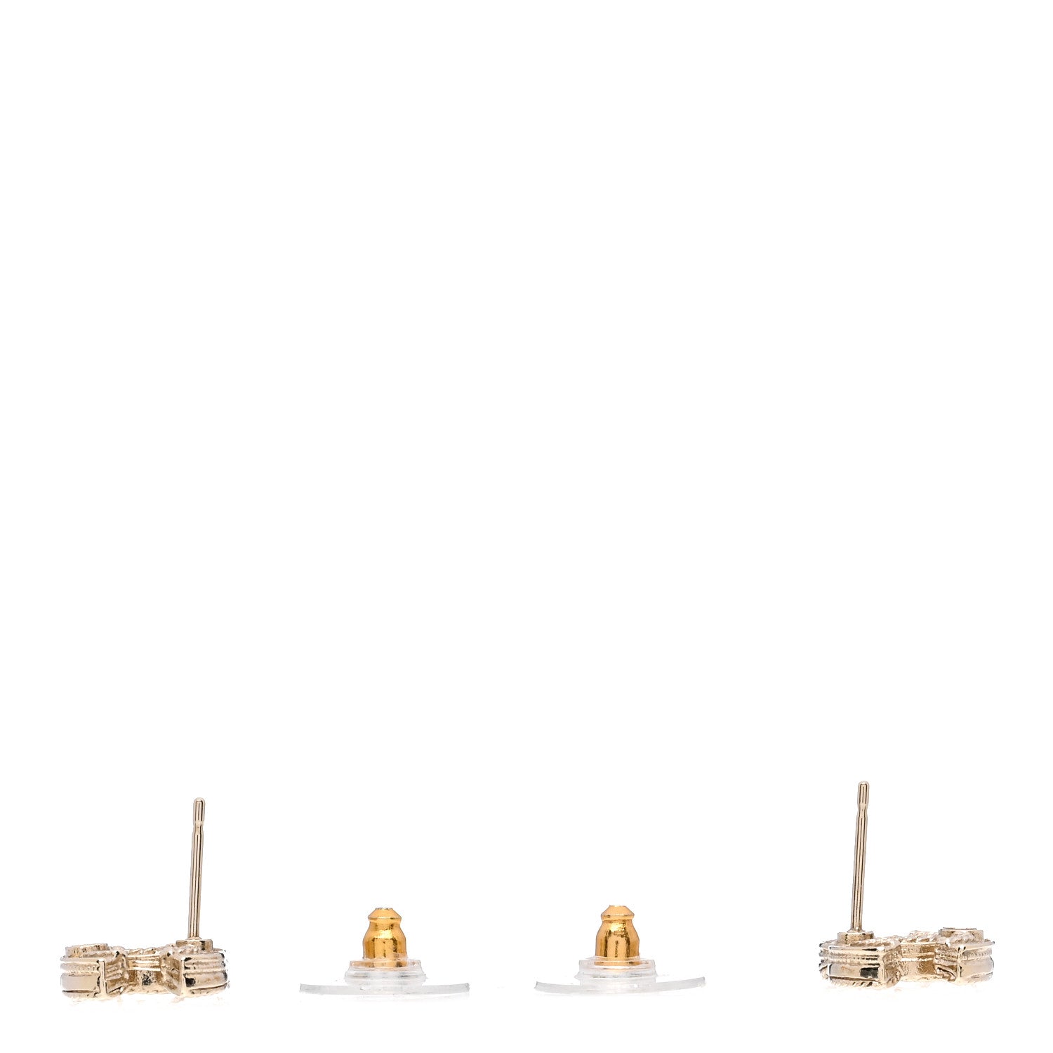 Chanel Pearl CC Earrings Gold 3 of 4