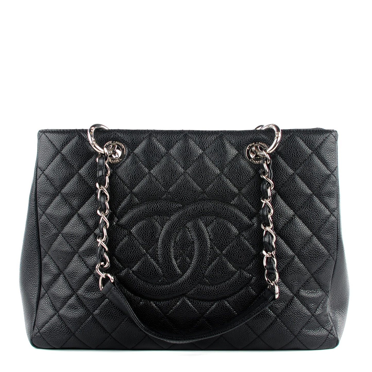 Caviar Quilted Grand Shopping Tote GST Black